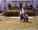 Stella, Lynette, Dalero, Abiona, Malaika, on back - With the Berkeleys at Sam Lords Castle Sept 77