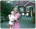 baby ray with elaine in front of princeton house