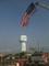 Retouch Stone Harbor 9-11 Memorial Service Flag Over Watertower